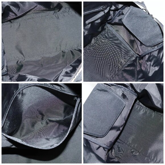 Burberrys Black label Hand Bag Canvas 2way Black Auth ti3104 - Picture 15 of 16